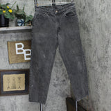 Levi's Upcycle Baggy Vintage 550 Relaxed Fit Jeans Black Wash See Measurements