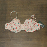 Wild Fable Women's Shirred Underwire Bikini Top PID-10106P Cherry Print Red XL