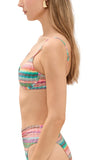PQ Womens Cali Underwire Bikini Swim Top AMY-1514H Amaya Pink Multi M