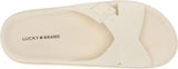 Lucky Brand Women's Roseleen Slide Sandal LK-ROSELEEN White 6M