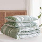 Levtex Home Pickford Cotton 3-Piece Duvet Cover Set L19133QDS Green Full / Queen