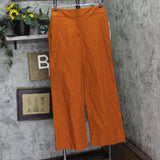 Calvin Klein Womens Whitney Wide-Leg Work Wear Dress Pants Tera Orange Brown 8