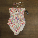 Lauren Ralph Lauren Cutout Bandeau One-Piece Swimsuit Fleurette White Multi 10
