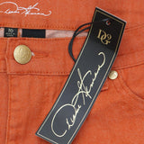 DG2 by Diane Gilman Womens Classic Skinny Jeans 713257 Rust Orange 16