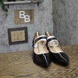Bandolino Block Heel Mary Jane Pumps with Double Straps BNSMITH3 Black 7M