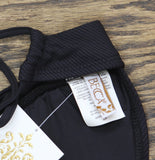 Becca Womens Modern Edge Textured Rib Halter Bikini Top Swim 543857 Black S