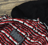 BCX Juniors Sweater Combo Tweed-Skirt Long Sleeve Dress Black / Red Multi 2XL