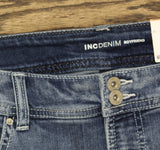 INC International Concepts Tummy Control Boyfriend Jeans Zenith Wash Blue 14W