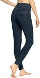 Hue Women's Mid-Rise Stretch Slim Fit Pull On Denim Leggings US00726