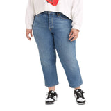 Levi's Wedgie Straight Leg Jeans with Button Fly Love in the Mist Blue 20W