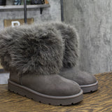 Journee Collection Shanay Womens Faux-Fur Winter Boots SHANAY Gray 10M