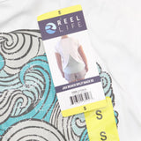 Reel Life Womens Jax Beach Split Short Sleeve Shirt Top 1775639 White S
