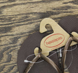 Havaianas Womens Slim Thong Flip Flops 4000030 Dark Brown Metallic 6M