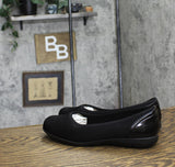 Comfortview Womens The Lyra Slip On Flats Black 11M
