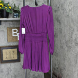 Nine West Women's Long Sleeve Smocked Mini Dress WW23Y037RS