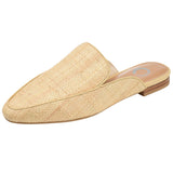 Journee Collection Akza Slip-On Square Toe Mule Flats Beige Brown 7.5M