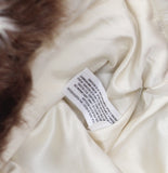 Wild Fable Womens Faux Fur Jacket Coat 94672589 Light Brown Cow 2XS