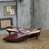 A New Day Womens Samantha Sling Back Kitten Heels 94462864 Burgundy Red 7.5M