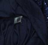 Vince Camuto Womens Crepe Trumpet Sequin-Cape Dress Gown VC2M3344 Navy Blue 2