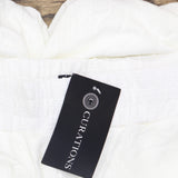 Curations Womens Petite White Gauze Pants Lined 654346 White PL