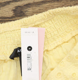 Aqua Cotton Maxi A-Line Eyelet Skirt AQ9697 Butter Yellow M