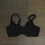 Glamorise Womens Low Cut WonderWire Lace Underwire Bra 1240 1240 Black 40D