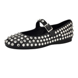 Guess Womens KALIDAL Mary Jane Flat Rhinestone GWKALIDAL Black 7.5M
