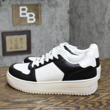 Wild Fable Womens Lola Lace-Up Sneakers with Memory Foam Insole Black White 8.5M