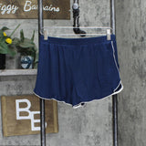 Stars Above Womens Knit Pull On Contrast Pipe Pajama Sleep Shorts Navy Blue S