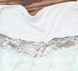 INC International Concepts Womens Lace-Inset Knit Chemise Clear Dew Green XL