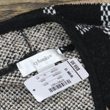 Cj Banks Womens Plaid Fuzzy Knit Duster Sleeveless Cardigan Black Multi 1X