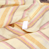 Woven Striped Tie Front Lurex Blouse Shirt Top Yellow Multi See Measuremets