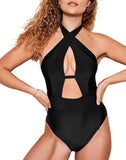 Adore Me Brinlee Womens One-Piece Swimsuit Black M
