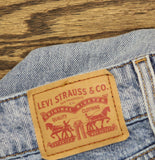 Levi's Womens Superlow Jeans 2-Button Zip Fly Distressed Table Talk Blue 29x32