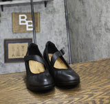 Clarks Womens Strap Block Heel Sandals Black Leather 9N