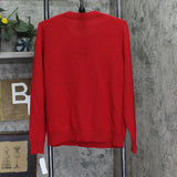 Charter Club Womens Luxury Embellished Crewneck Cashmere Sweater Polish Red L