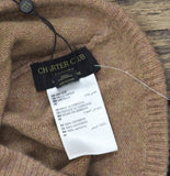 Charter Club Embellished Cashmere Beanie with Cuff Warm Praline Heather Brown