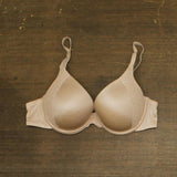 Maidenform Womens Natural Boost Demi T-Shirt Bra Underwire Latte Lift Brown 36B