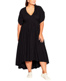 Avenue Womens A-Line Plus Size Val Dress Black 16
