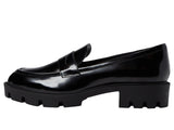 Nine West Womens Maibel 3 Slip On Platform Loafers WNMAIBEL3 Black Patent 8M