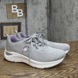 S Sport By Skechers Women's Kamaryn Lace Up Low Top Performance Sneakers Gray 8M
