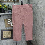 Logo By Lori Goldstein Supreme Ponte Crop Slim-Leg Pants Cherry Mocha Brown XL