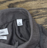Calvin Klein Shirt Short Sleeve Extreme Slim Fit Stain Shield Magnet Gray M