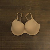 Auden Womens Lightly Lined Comfort Wire Demi T-Shirt Bra Pearl Tan Brown 32DDD