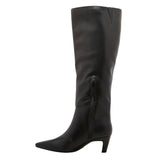 Universal Thread Kitten Heel Tall Dress Boots with Memory Foam Insole Black 9M