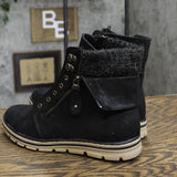 Cliffs By White Mountain Women's Kaylee Ankle Boot Black / Fabric / Sweater 8.5M