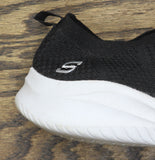 S Sport by Skechers Memory Foam Pull On Knit Low Top Sneaker Shoes Black 6M