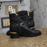 Calvin Klein Jasen Block Heel Bootie KCJASEN Black 6.5M