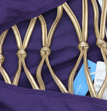 Bleu By Rod Beattie Kore Lace-Down Plunge One-Piece Swimsuit Purple Haze 4