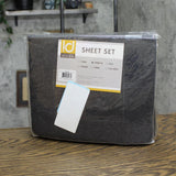 Intelligent Design Jersey-Knit Cotton Blend 3-Pc. Sheet Set Dark Grey Twin XL